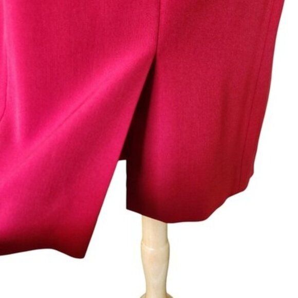 TAHARI Sleeveless Asymmetrical Ruched Sheath Dress Women's Size 8 Burgundy Red - Picture 12 of 12